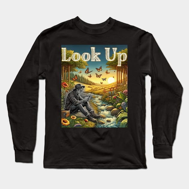 Look Up 2 - Drop the screen and see beauty Long Sleeve T-Shirt by Boffoscope